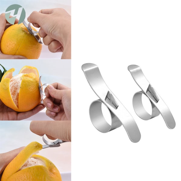Portabel liten ring apelsinskalare i rostfritt stål Orange öppnare Finger Snai