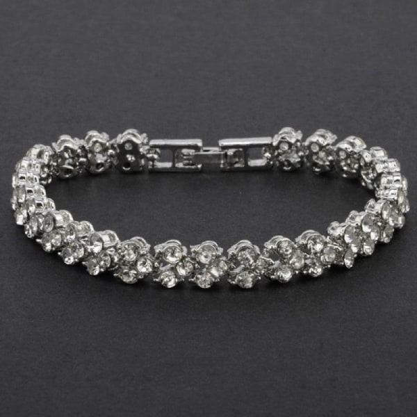 Glittrande diamantarmband, damarmband, klassisk strass