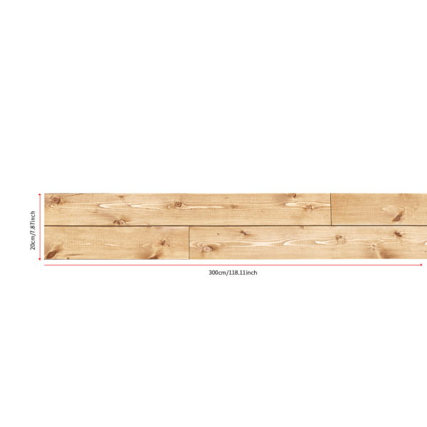 (20*300 cm) Wood Grain Kakeldekal PVC Vattentät Kakeldekal Lämplig för att dekorera köksvägg och sovrumsgolv