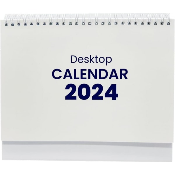 (Vit) 2024 Skrivbordskalender 2024 Planeringskalender 2024 Årlig Pla