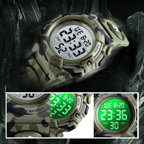 Kronograf Barnklocka Digital Sport Multifunktionell Chronog