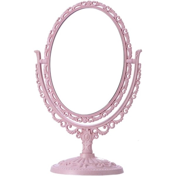Oval kosmetisk spegel Vintage Bordsskiva Vanity Magnification 360 De
