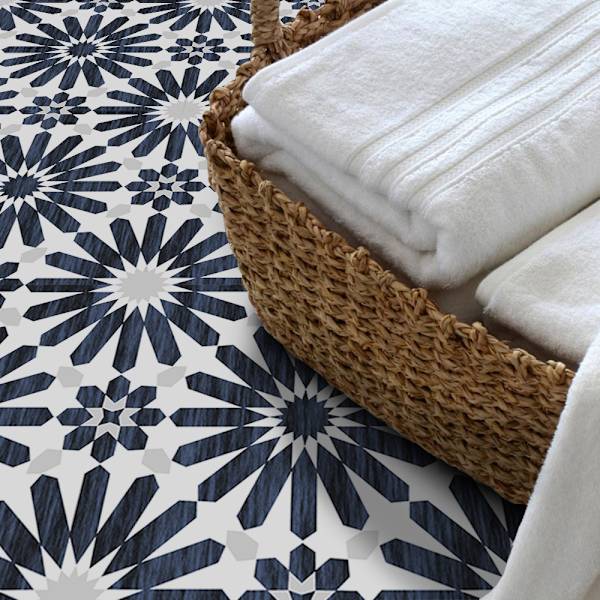 Set med 2 st 20 * 300CM DIY Självhäftande PVC Självhäftande Golvplattor Vattentäta Mönster Stil Golvplattor Färg för Kök Golv Badrum Vardagsrum