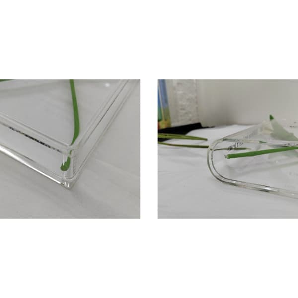 1 st 20*16*4,5 cm bokvas i klar akryl, transparent vas för blommor, boktyp blomvas De