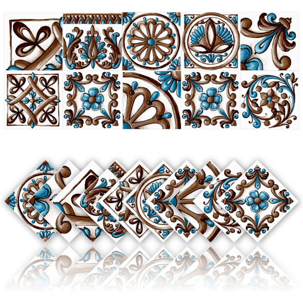 20 stk. 20*20 cm flisesklistermærker til vægdekoration til badeværelse og køkken