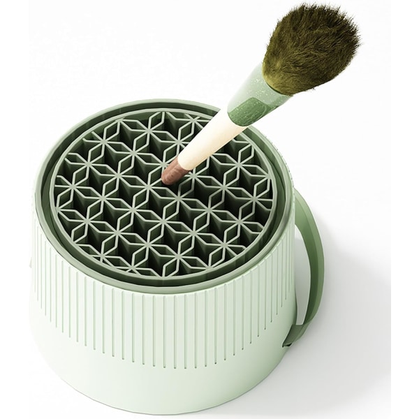 1 ST Green Makeup Brush Cleaner Bowl, Silikon 3 i 1 borstrengöring