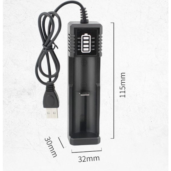 Universal LED Batteriladdare 21700 Batteriladdare 2 Fack för 22670 22650 21700 20650 18650