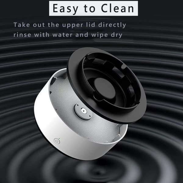 Multifunksjonell innendørs røykfri grå askebeger, 360 ° Surround Suction Intelligent Air Purifier