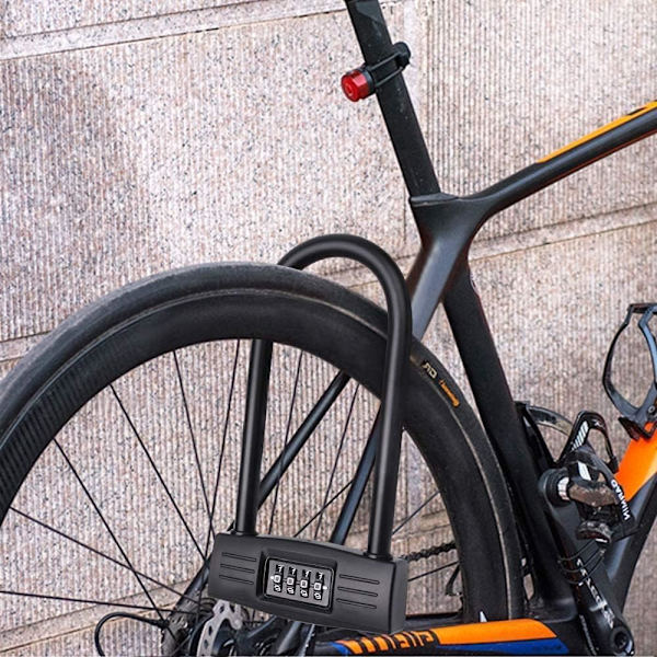 U-lås för cyklar 4-siffrigt kombinationslösenord Cykellås, nr