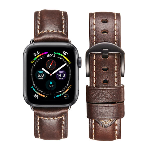 Smartwatch Armband Äkta Läderarmband för Apple Watch