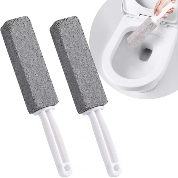 2 Pcs Toilet Pumice Stone Cleaning Stone with Handle, Pumice Stone Toilet Cleaner