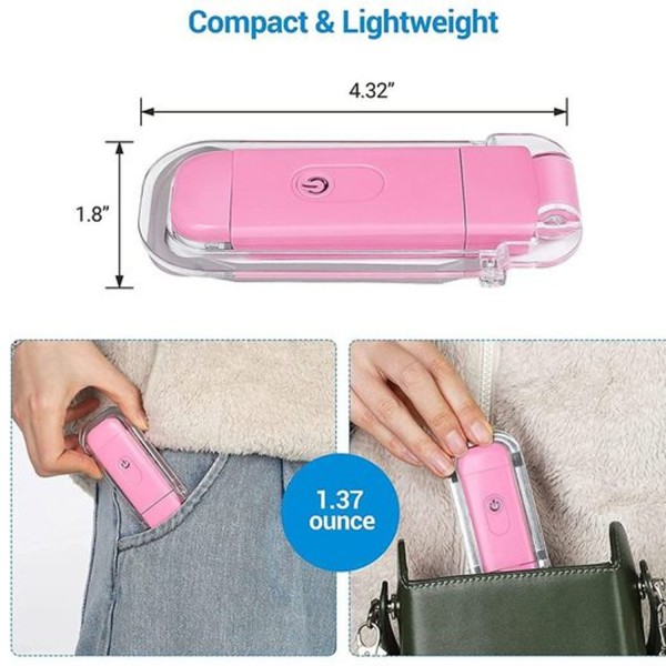 Rosa LED-läslampa, USB bokmärkeslampa