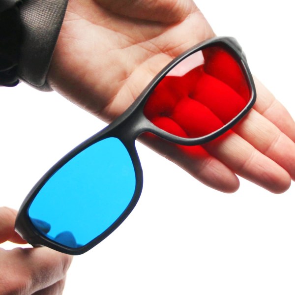 Röd-blå 3D-glasögon/cyananaglyph-glasögon, Anaglyph Dimensional 3