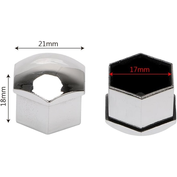 Hjulmutterkåpa 17mm Bultmutterkåpa 20 Mutterkåpa Hjulbultmutter C