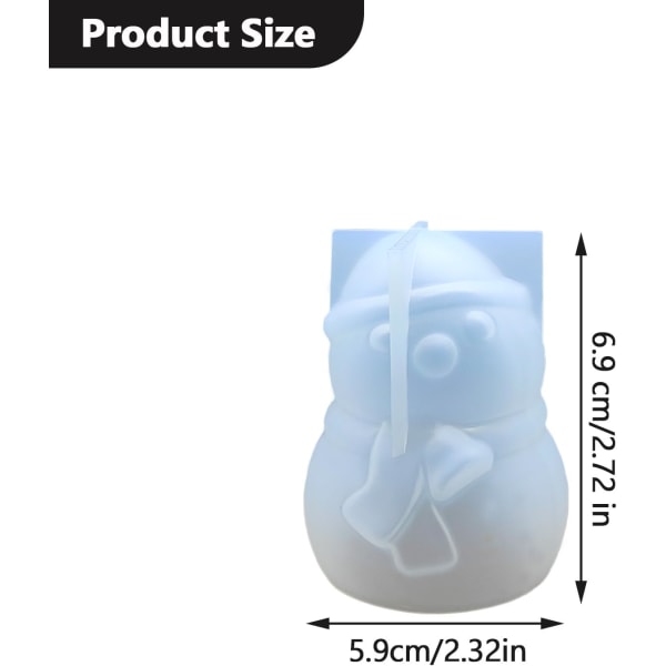 1 stycke (jultomte) 3D silikonljusform - jul c