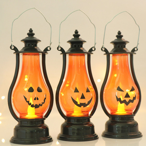Halloween Pumpkin Light - D, Halloween LED-ljusdekor, Ha
