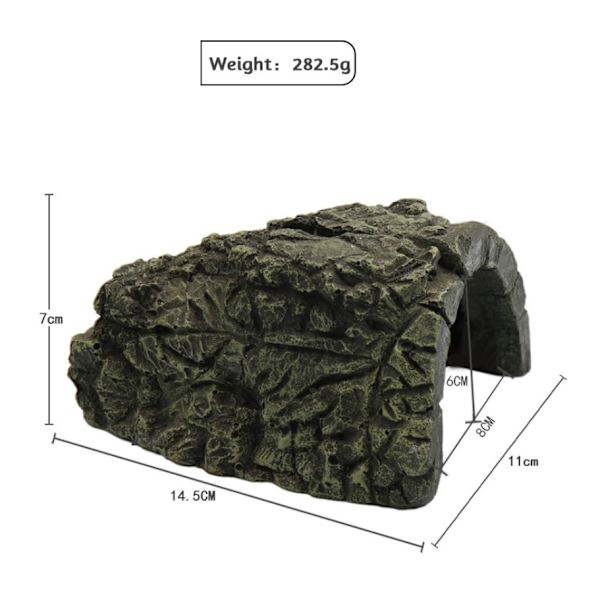 (Rock Hide Cave) Akvarie Dekorationer Fisk Hideout Hus Ly Shelter Betta Cave