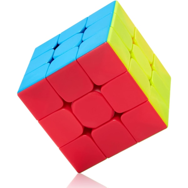 magic kub 3 x 3, utan klistermärken, pussel med mjuka kuber, IQ-spel