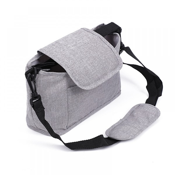 Baby Stroller Storage Hanging Bag, Large Capacity Baby Stroller Storage Bag Gray