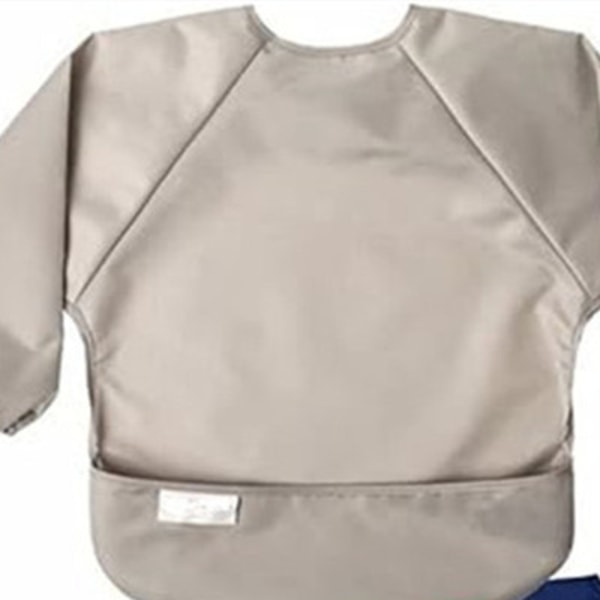 Kladdiga babyhaklappar, 4-pack långärmade haklappar, vattentäta haklappar för småbarn, maskintvättbara, stift