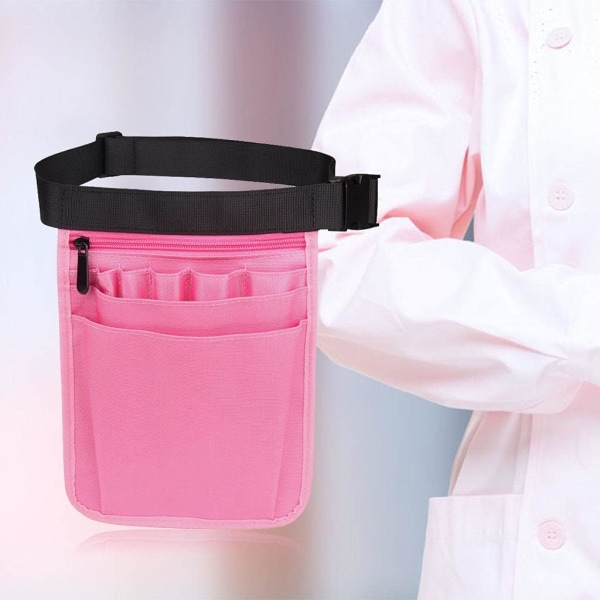 (Rosa)Nurse Bag Multifunktionell Verktygsväska Bälte Verktygspåse Verktygshållare Svart Sjuksköterska Tillbehör Förvaring