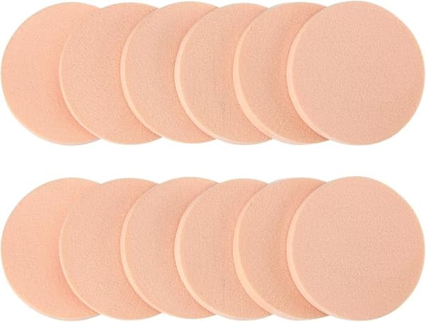 12 st Svampar för Ansiktsmålning, Makeup Svampar Runda Svampar Puff Adu