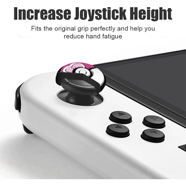 Mjukt silikonskydd för Nintendo Switch/OLED/Switch Lite (Love Poké Ball), analoga styrspaksgreppknappskydd för Switch