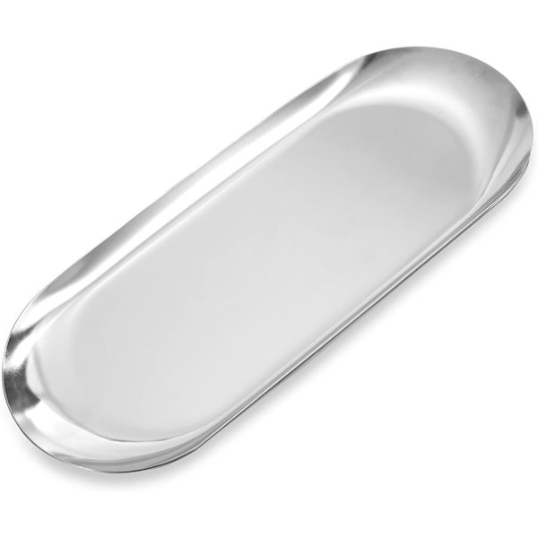 Silver smyckesbricka oval bricka