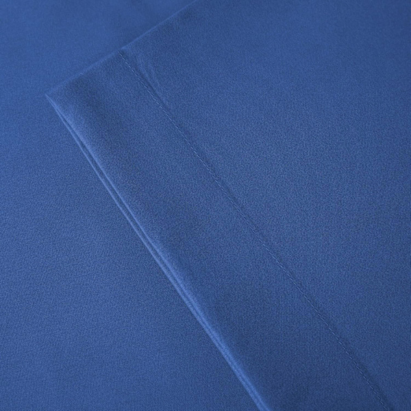 Bomull örngott 50 x 75 cm 2 st Rektangulär Bomullstwill Hållbart kuddfodral Marinblå