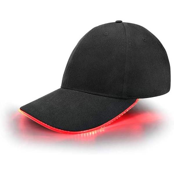 Röd LED- cap, upplyst blinkande LED- cap Herr,