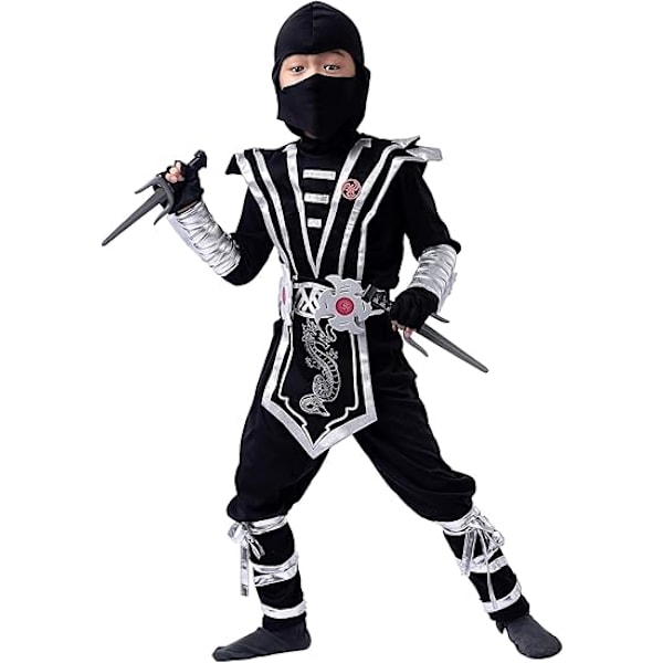 (Koko L) 1 kappale Ghost Creations Lasten Ninja-asu, Poikien Ninja Kung Fu -asu Halloween-mekko