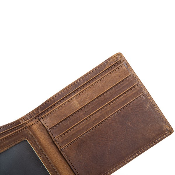 1 st Eono läderplånbok för män och kvinnor - platt design med RFID