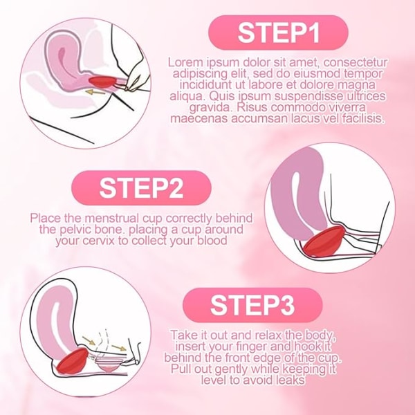 Feminin set av 2 menskopp-eÅteranvändbar menstruationsdis - Soft Pe