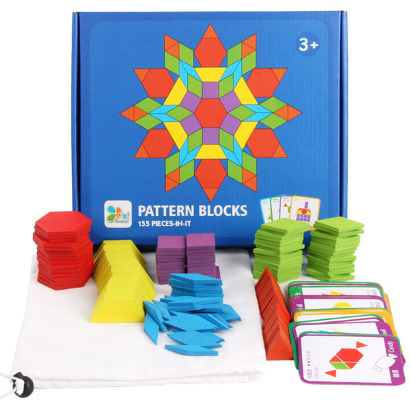 155 st pussel för barns pedagogiska tangramleksak