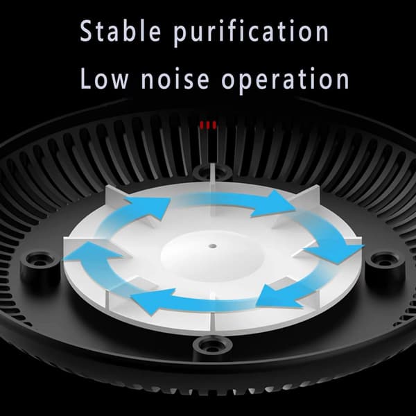 Multifunksjonell innendørs røykfri hvit askebeger, 360 ° Surround Suction Intelligent Air Purifier
