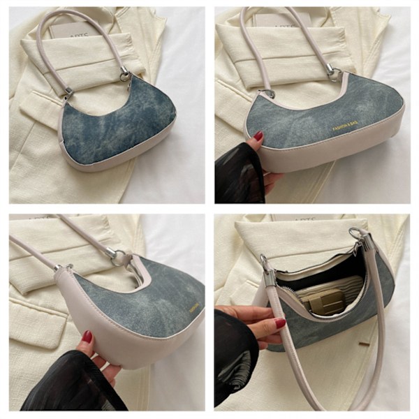 Axelväska damväska crossbody väska kan bäras som handväska h