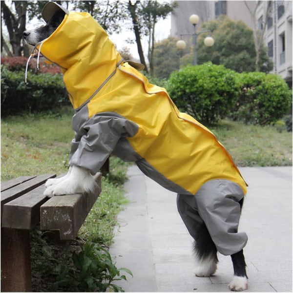 (Storlek: 18) Regnrock för hundar för husdjur Friluftskläder