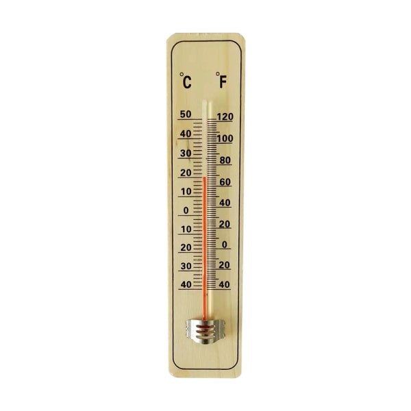 bitar av trä termometer Analog bokträ produktion även för trädgård exteriör och interiör 4852