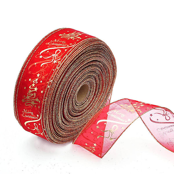 6,3 cm x 2 m, röd hetpräglad band, nätväv