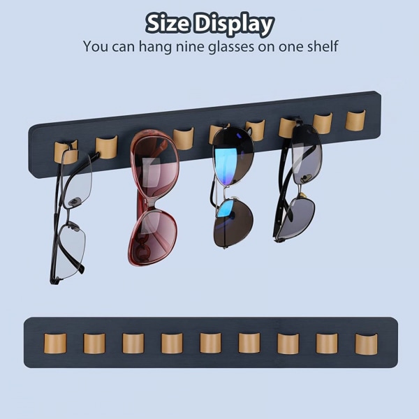 Glasögonställ solglasögon i trä, väggmonterad