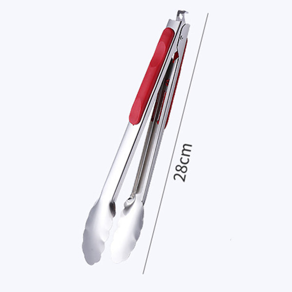 Lihanapit - Grillinapit - Tarjoilunapit - Keittiönapit - Ruostumaton teräs - punainen - 28cm