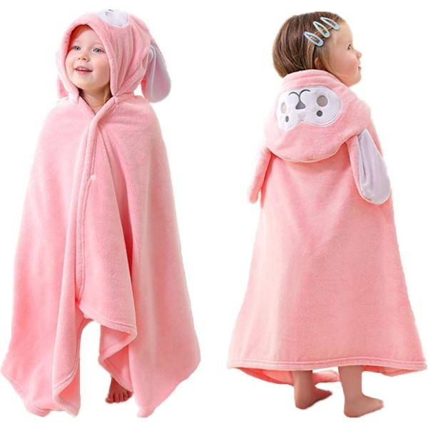 （Rosa） Premium Hooded Handdukar För Barn 34.6x59 tum | Strand Eller Bad