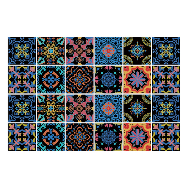 24 väggdekaler 10*10 cm