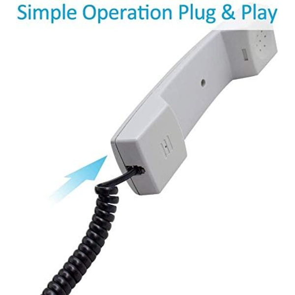Telefonkabel, 4-pack, 3M, modulär, spiralformad