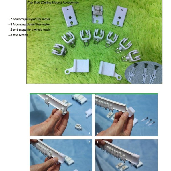 Vikbar stav i legering (200 cm takfäste) Metall och flexibel plast
