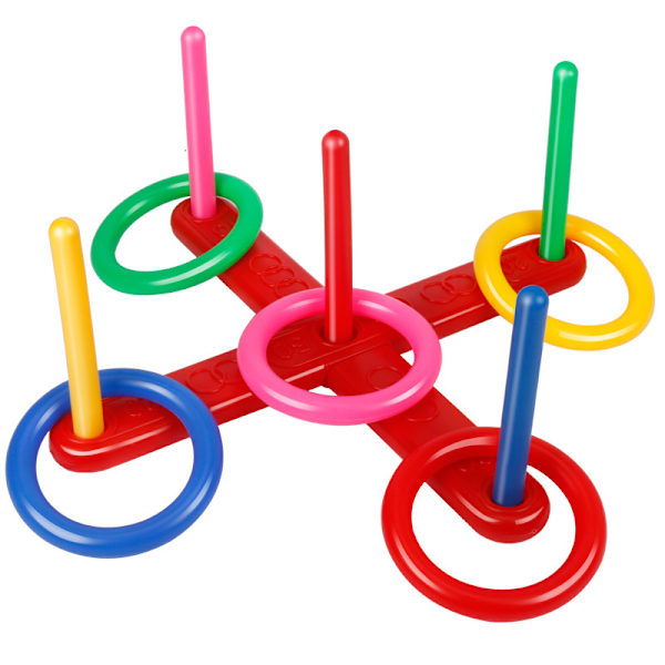 Quoits Set, Plast Ring Toss Game för barn, Utomhusspel Set fo