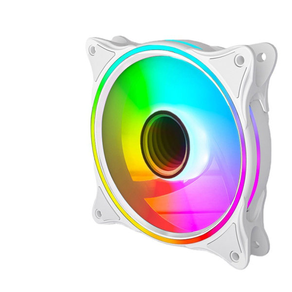 PC- case Fläkt RGB-upplyst moderkortsfläkt Justerbar hastighet Adresserbar RGB-fläkt för fläktnav och fjärrkontroll