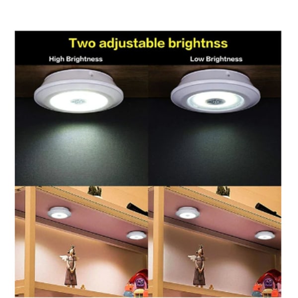 Trådlös LED-ljus Vit ljus 3-pack med fjärrkontroll