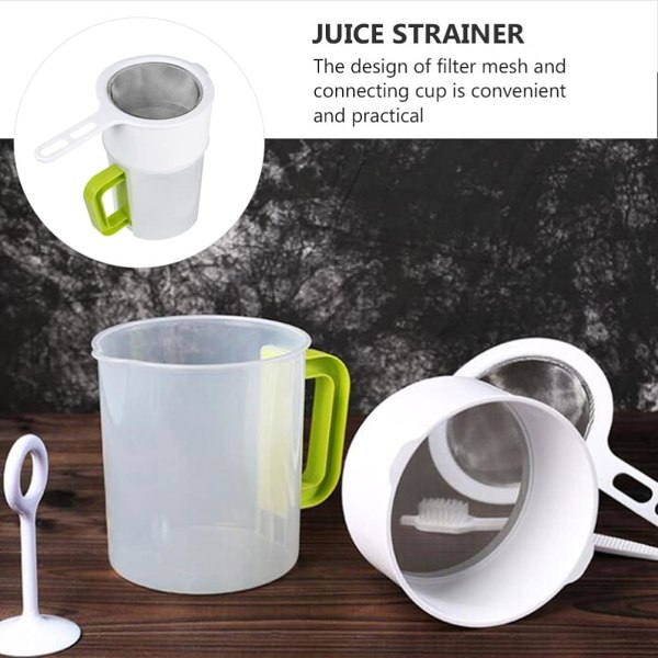 1 Set Sojamjölksfilterset Bryggpåsar Nötmjölksfilterpåsar Marmeladmatfilterkopp Tefilter Sil Sile Rice