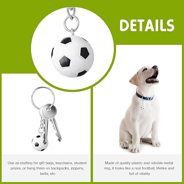 2-pack Mini Fotboll Nyckelringar, Fotbolls Souvenir Nyckelringar, Fotboll Stressbollar